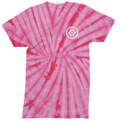TLC To Love a Canine Dog Rescue White Mens T-shirt Tie-Dye Spider Pink