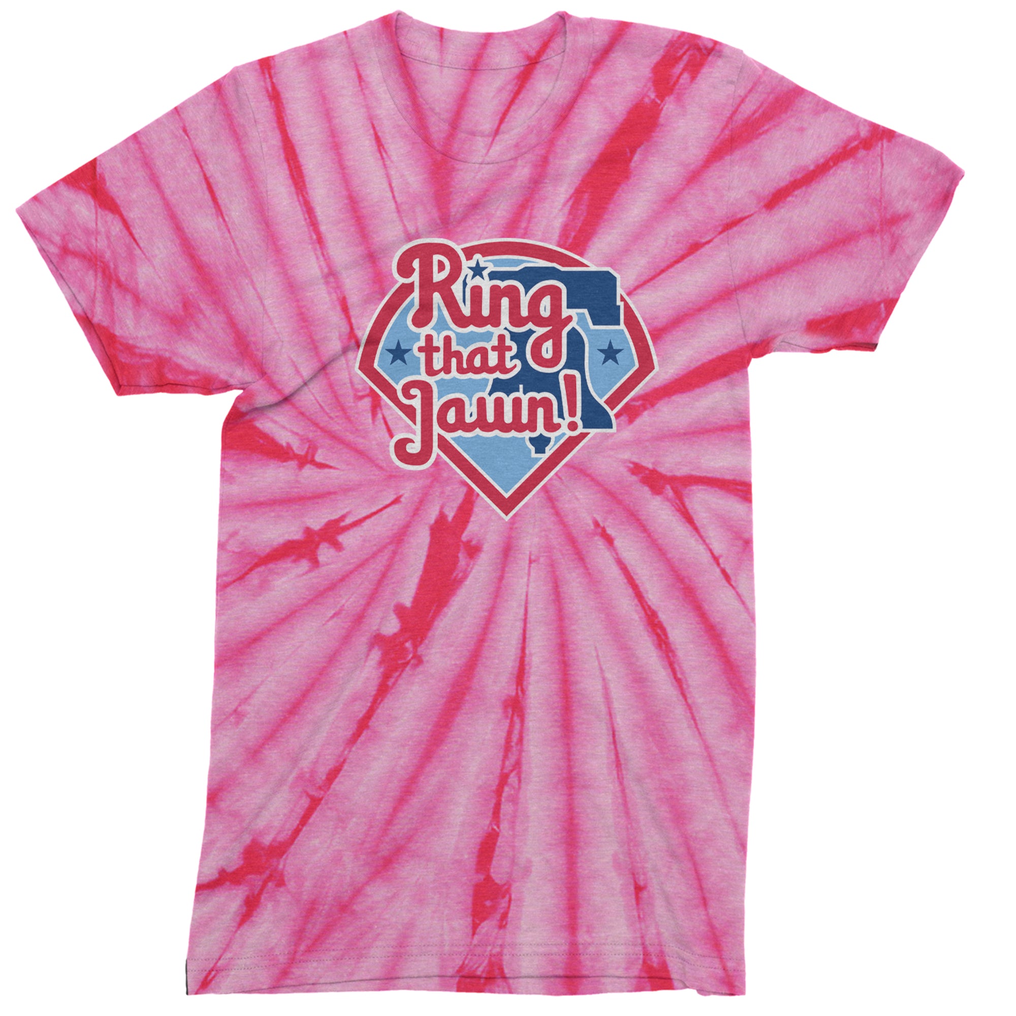 Ring That Jawn Philly Baseball Men's T-shirt Tie-Dye Spider Pink