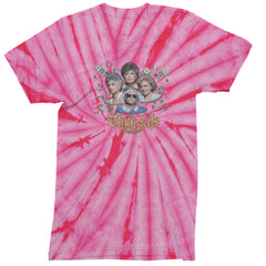 Golden Chain Thug Life Girls Mens T-shirt Tie-Dye Spider Pink
