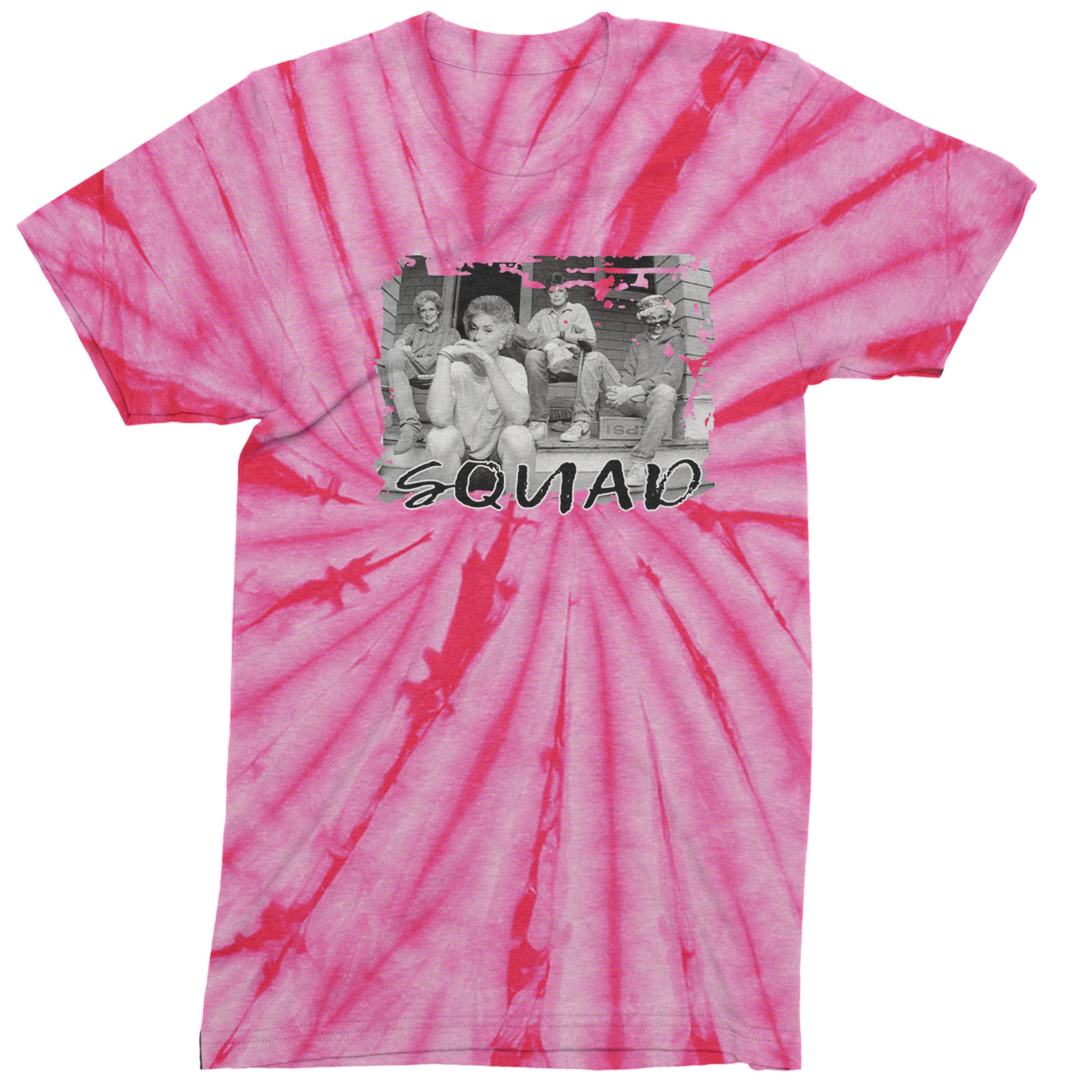Squad Golden Girls Men's T-shirt Tie-Dye Spider Pink
