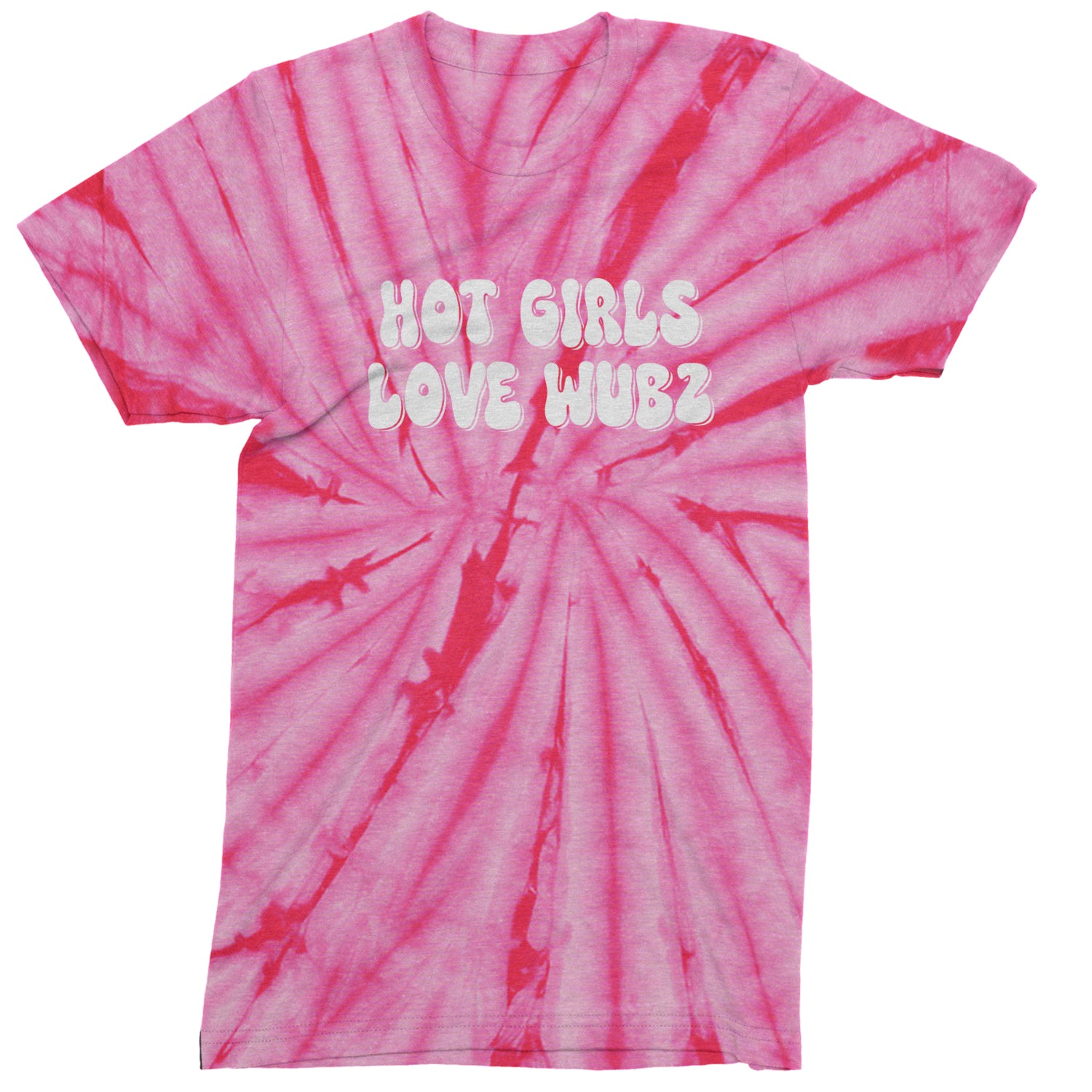 Hot Girls Love Wubz Rave Bass EDM Music Mens T-shirt Tie-Dye Spider Pink