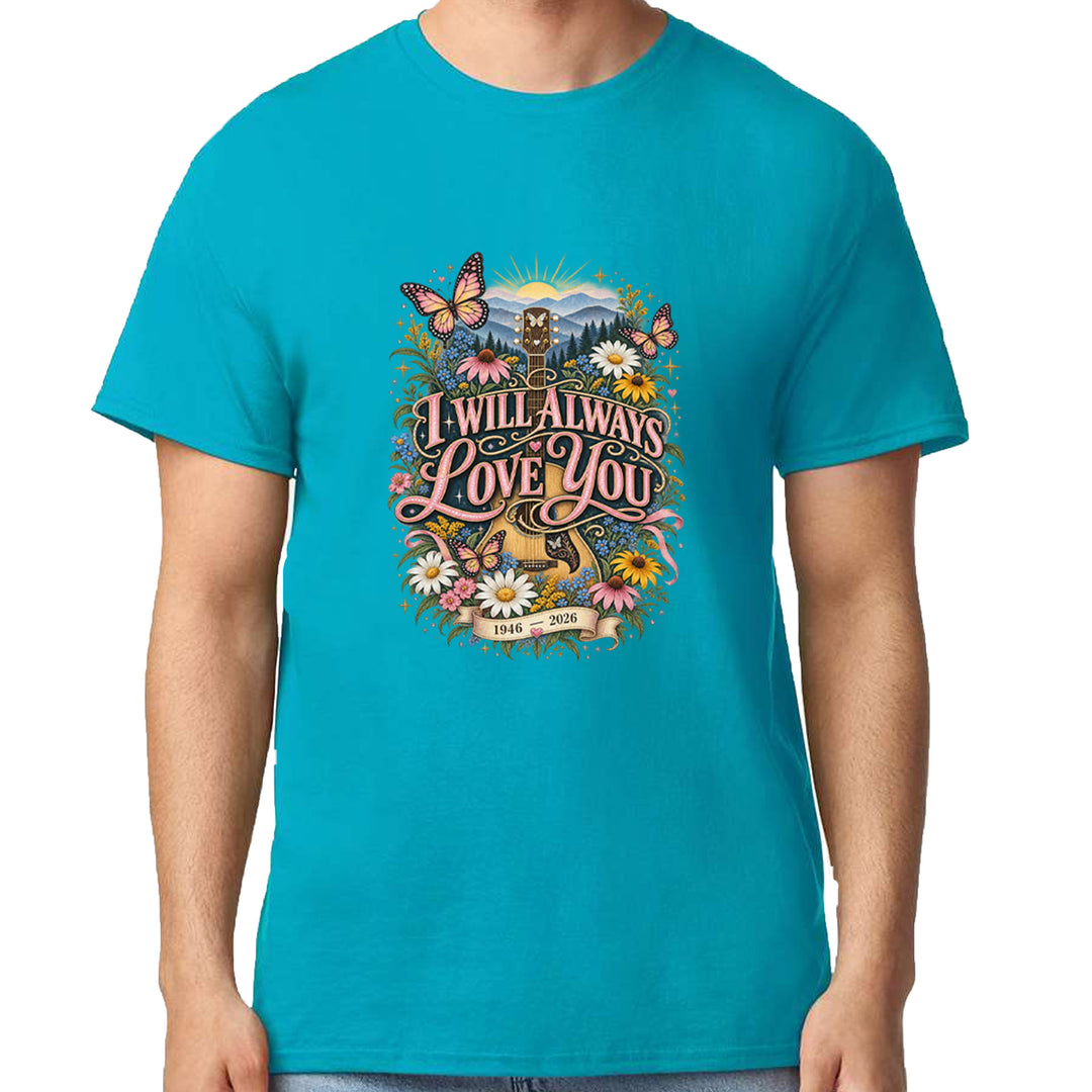 I Will Always Love You Dolly Mens T-shirt Teal