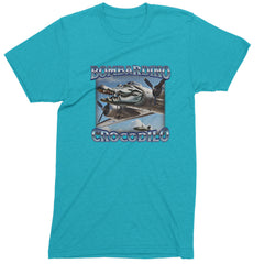 Bombardino Crocodilo Brainrot Men's T-shirt Teal