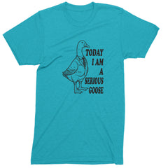 Today I Am A Serious Goose Mens T-shirt Teal