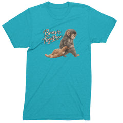Punch Brave Together Stuffed Animal Mens T-shirt Teal