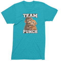 Team Punch Panchi-kun Monkey Mens T-shirt Teal