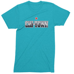 Chicago Chi-Town City Pride Mens T-shirt Teal