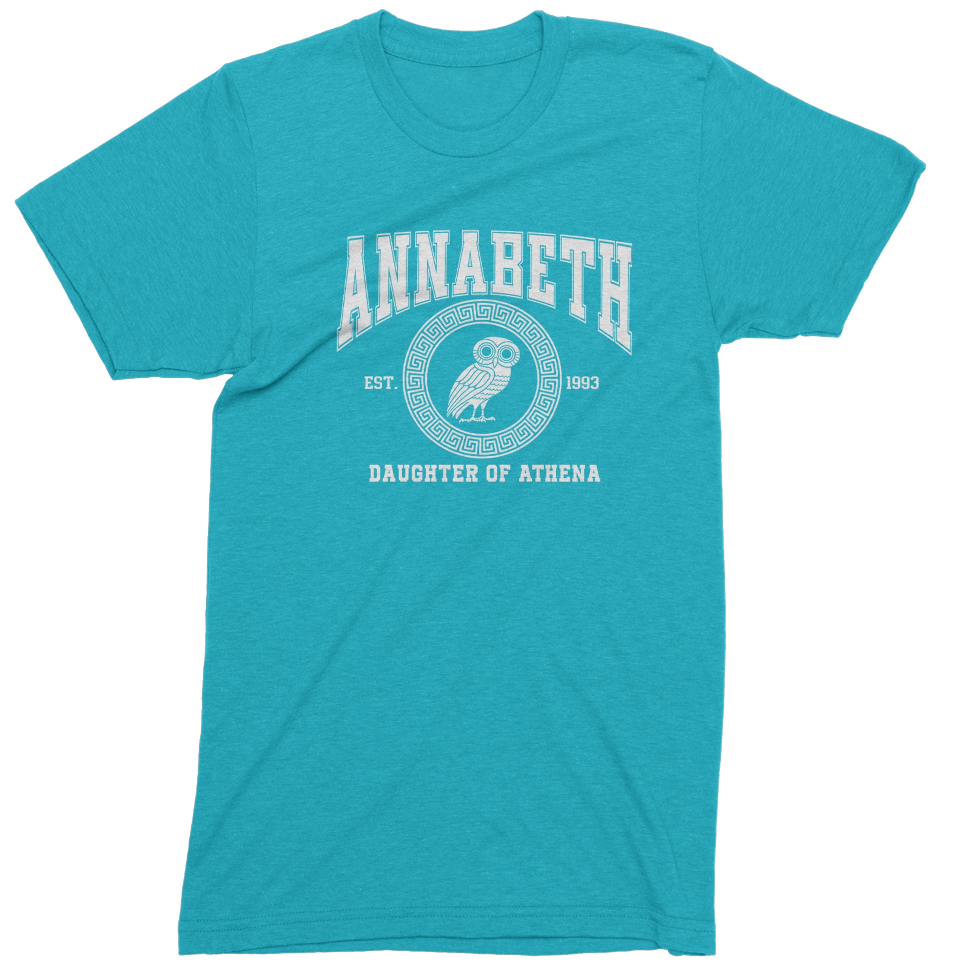 Annabeth Daughter of Athena Owl Wisdom Mens T-shirt Teal