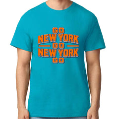 Go New York Go Basketball Mens T-shirt Teal