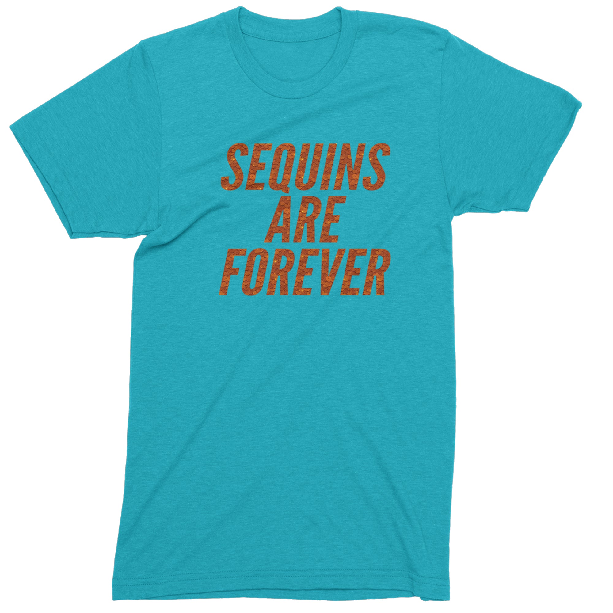 Sequins Are Forever Retro Glam Mens T-shirt Teal