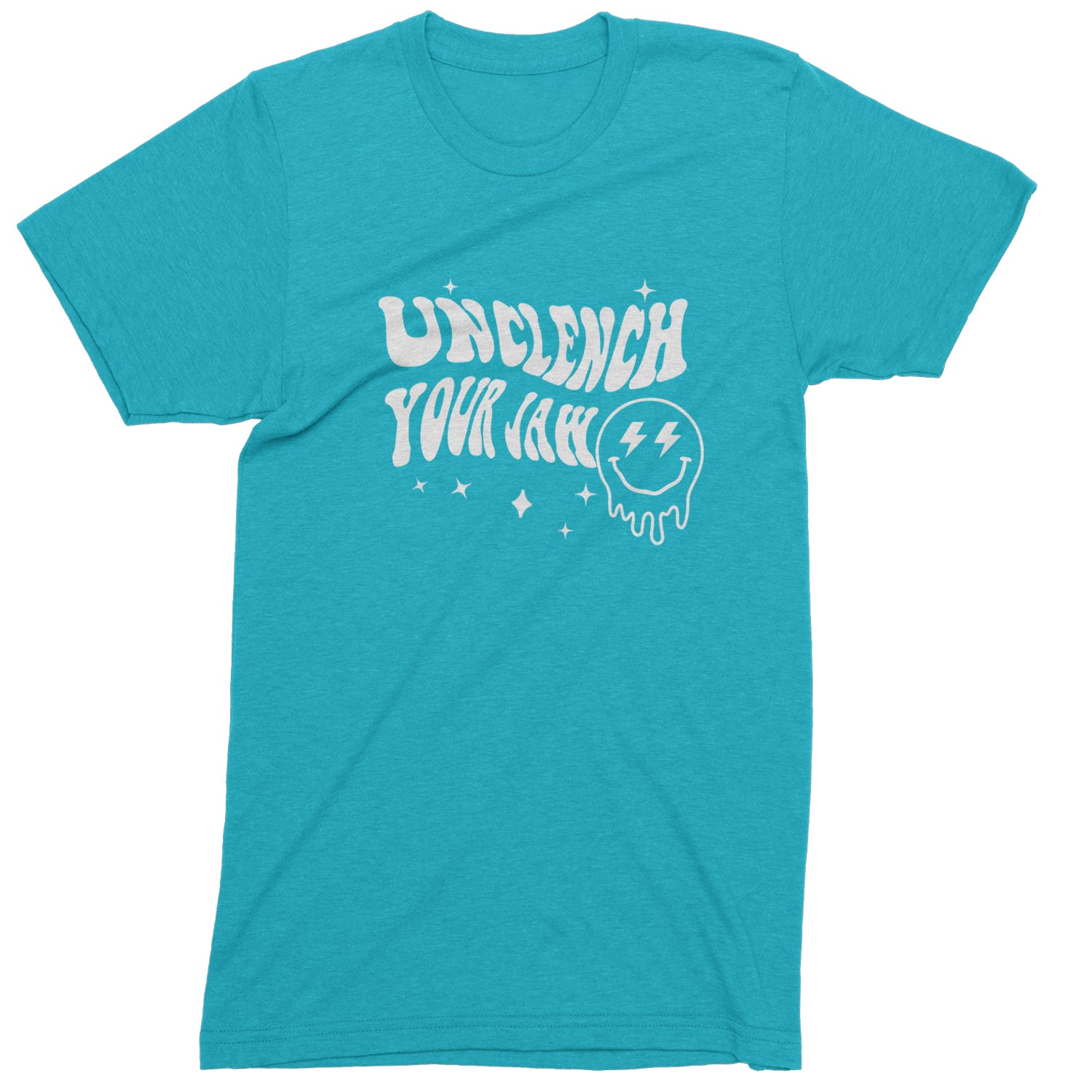 Unclench Your Jaw Festival Rave EDM Mens T-shirt Teal