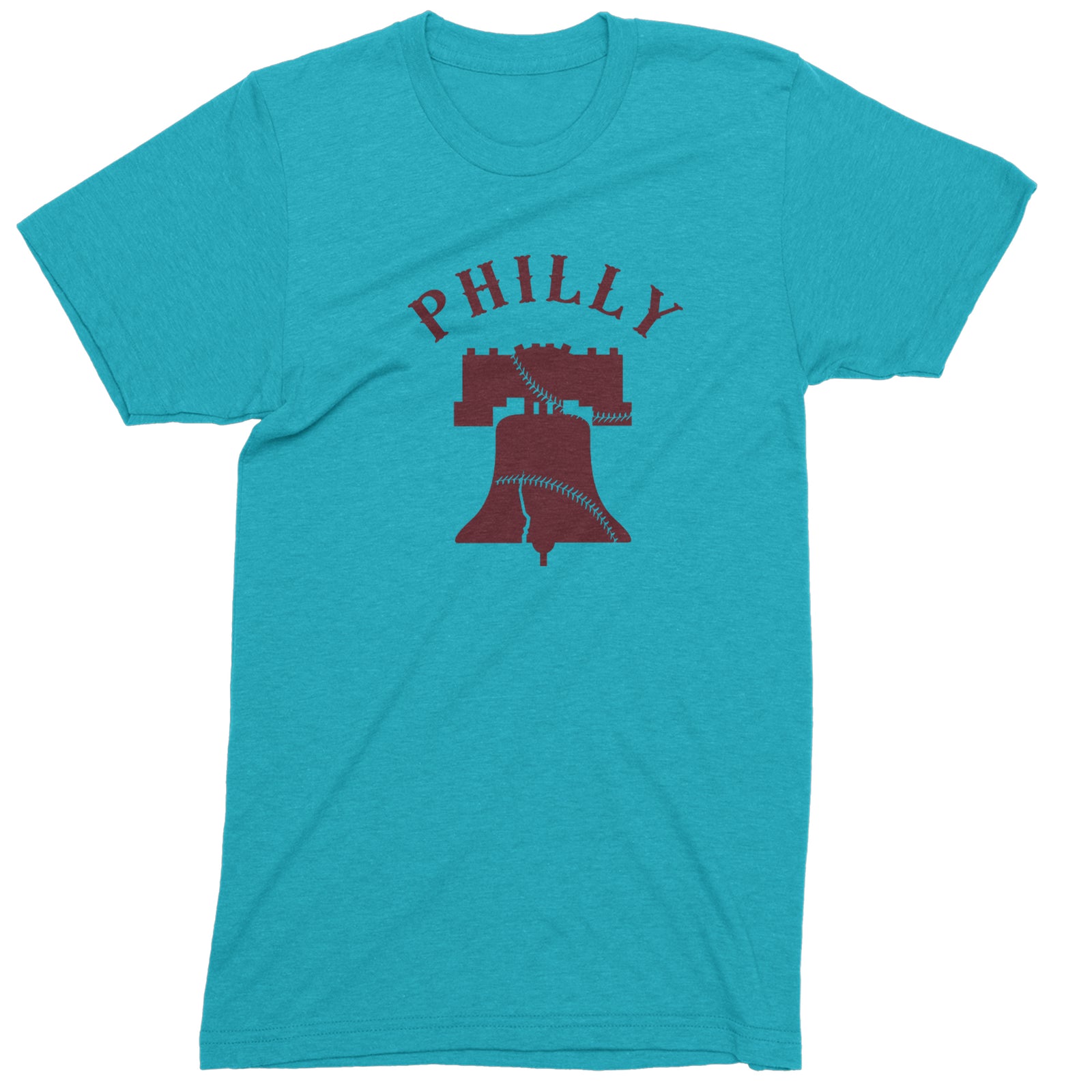 Philly Cracked Liberty Bell Men's T-shirt Teal