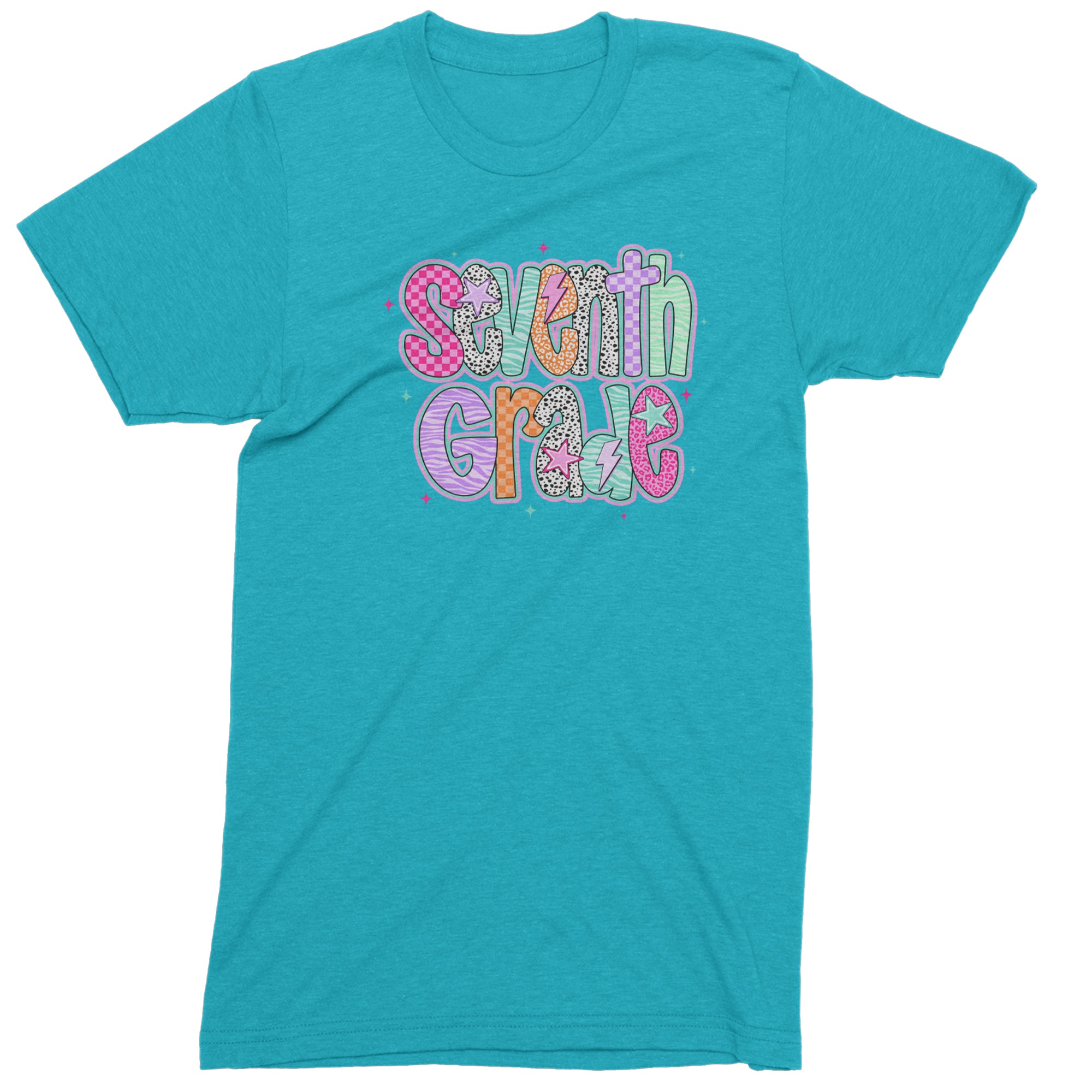 Seventh Grade Swagger Colorful Back to School Men's T-shirt Teal