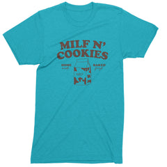 Milf And Cookies Mens T-shirt Teal