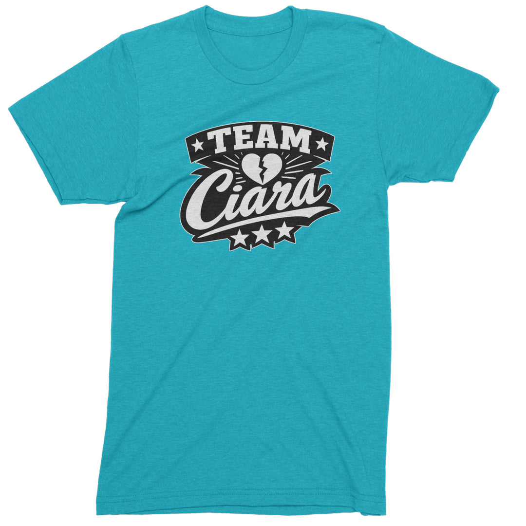 Team Ciara Scamanda Broken Heart Mens T-shirt Teal