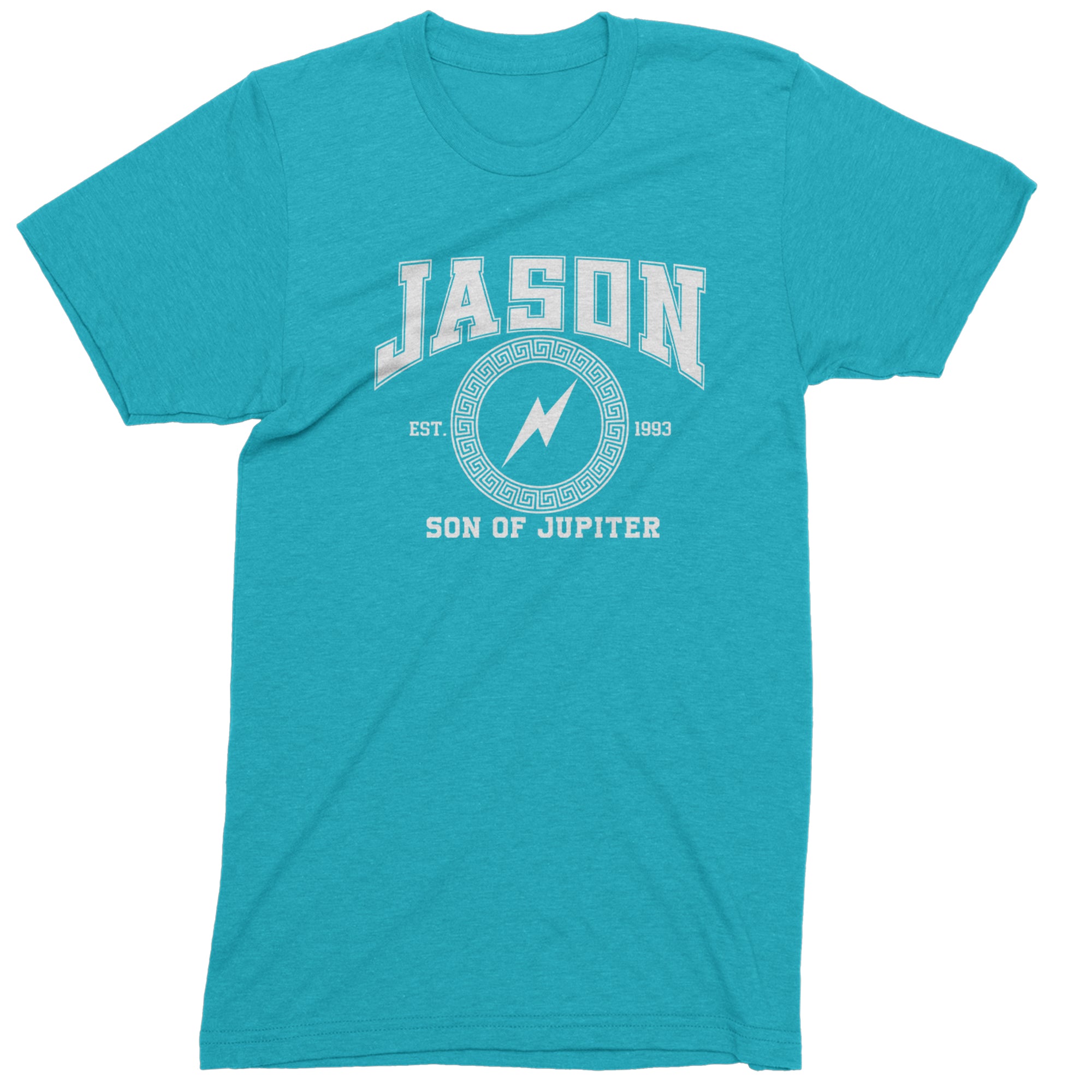Jason Son of Jupiter Storm Bringer Mens T-shirt Teal