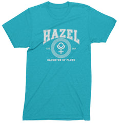 Hazel Daughter of Pluto Roman Gold Mens T-shirt Teal