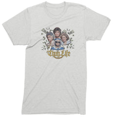 Golden Chain Thug Life Girls Mens T-shirt White
