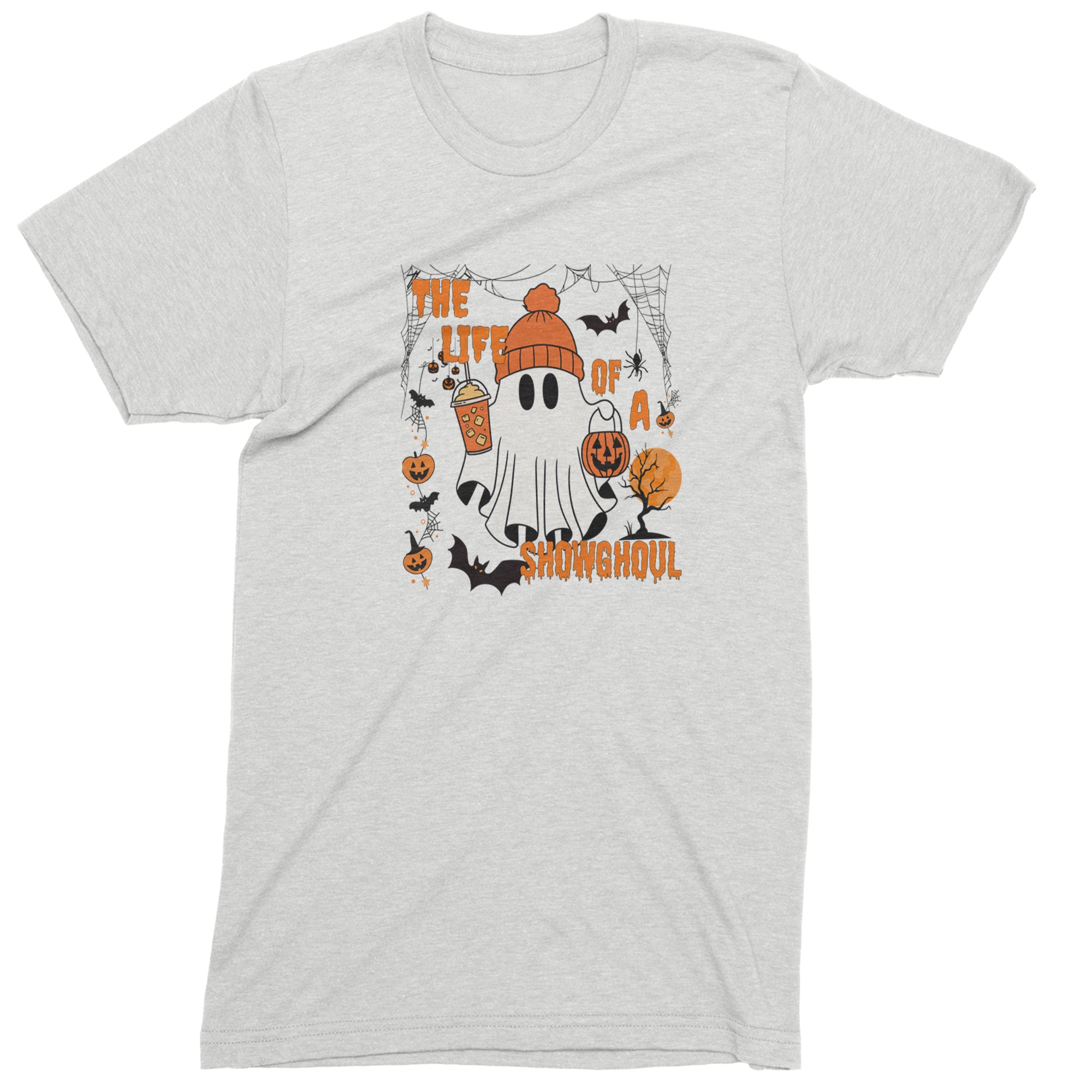 Life of a Showghoul Halloween Showgirl Vibes Mens T-shirt White