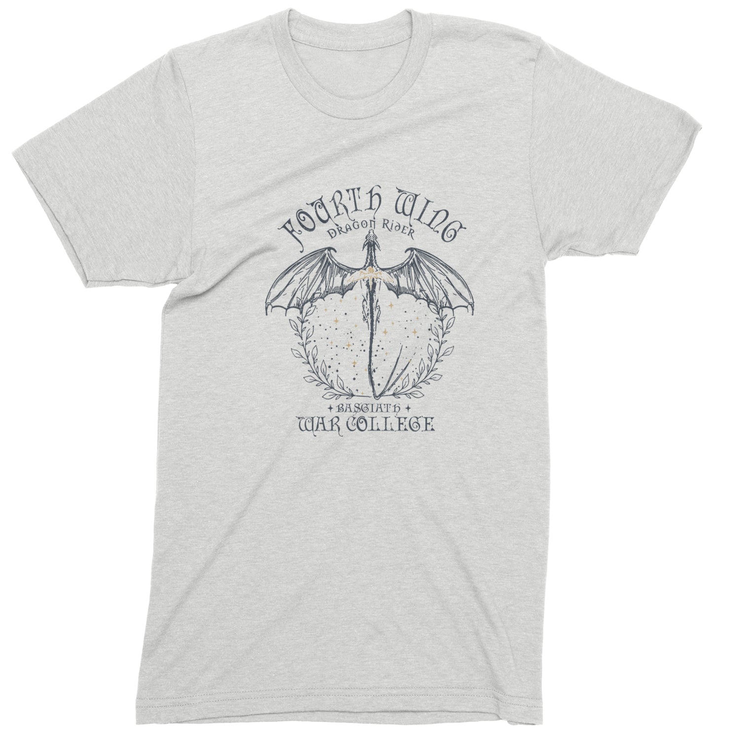 Fourth Wing Dragon Rider Vintage Basgiath War College Mens T-shirt White