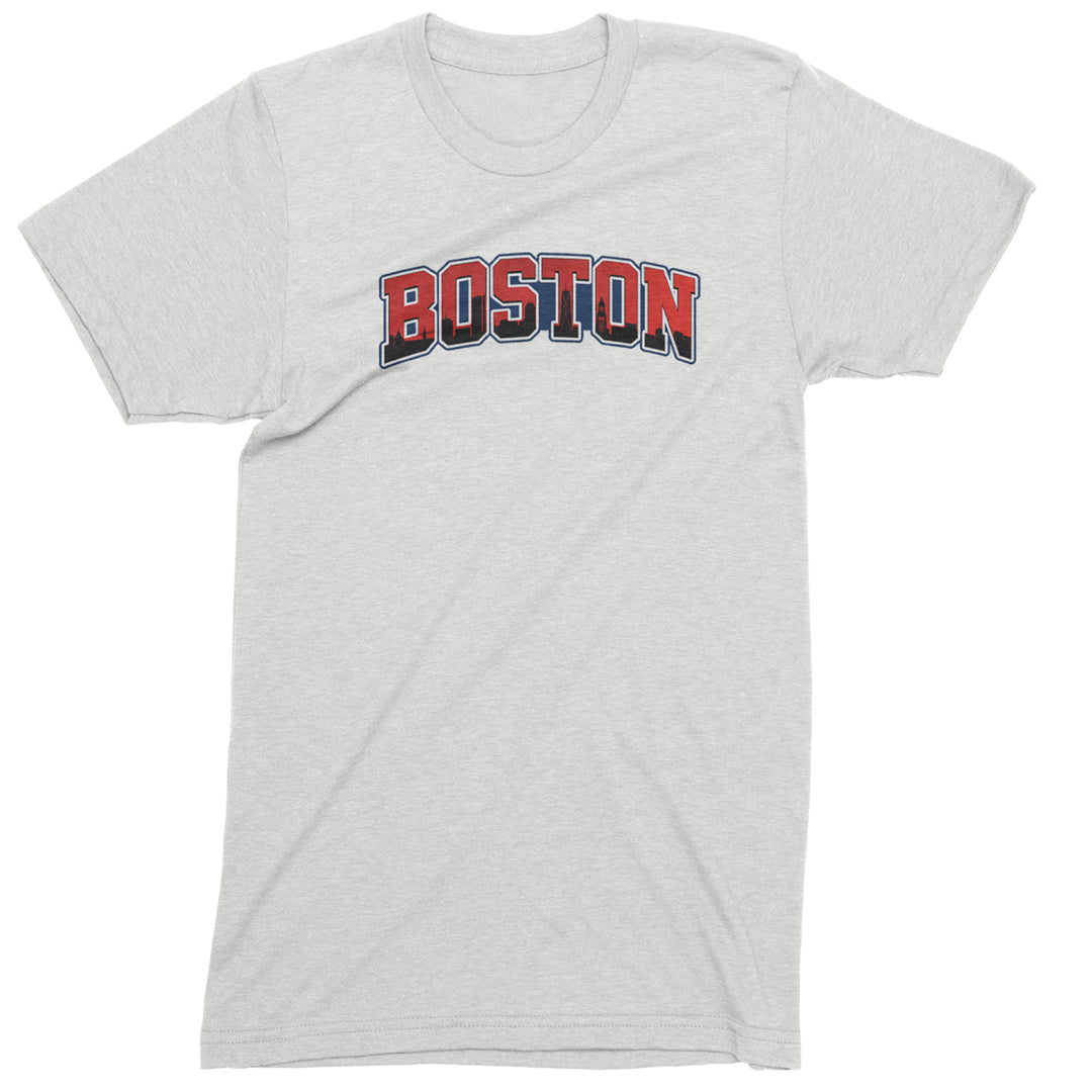 Boston City Pride Skyline Mens T-shirt White