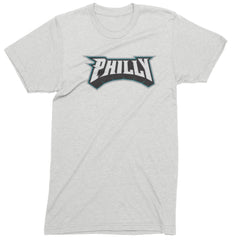Philly Bold Block Throwback Mens T-shirt White