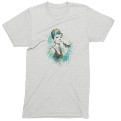 Mrs. Herpburn Iconic Watercolors Mens T-shirt White
