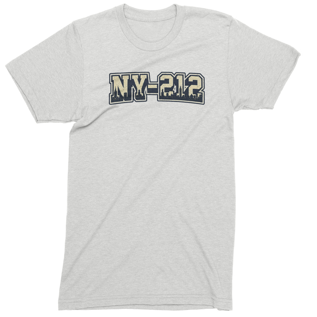 New York City 212 Area Code Skyline  Mens T-shirt White