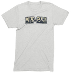 New York City 212 Area Code Skyline  Mens T-shirt White