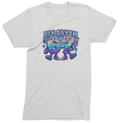 Six Seven 67 Retro Pixel Buddies Mens T-shirt White