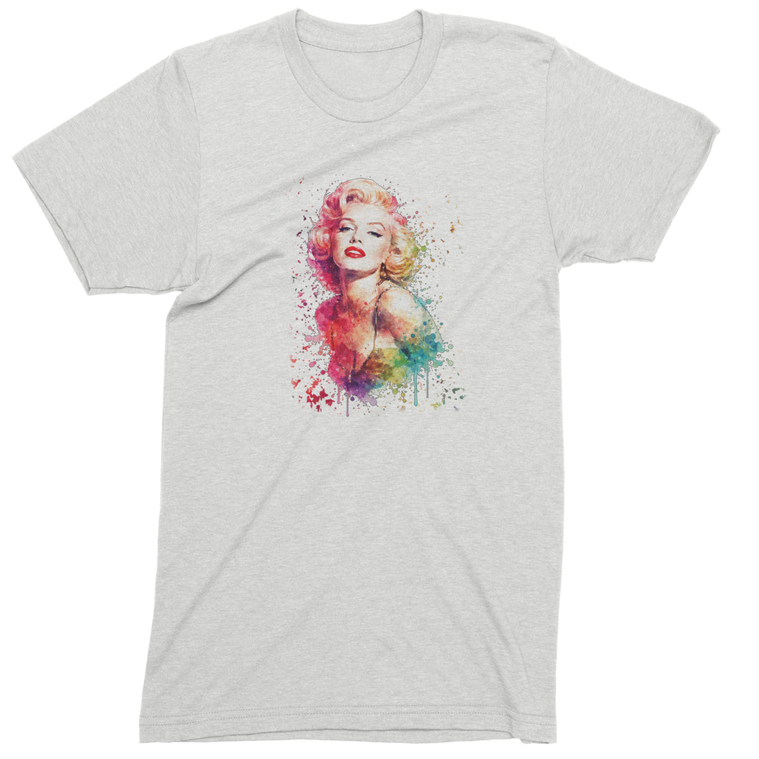 Mrs. Monroe Watercolors Bombshell Mens T-shirt White