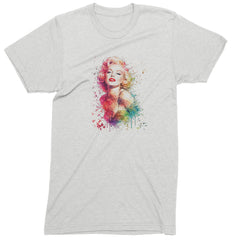 Mrs. Monroe Watercolors Bombshell Mens T-shirt White