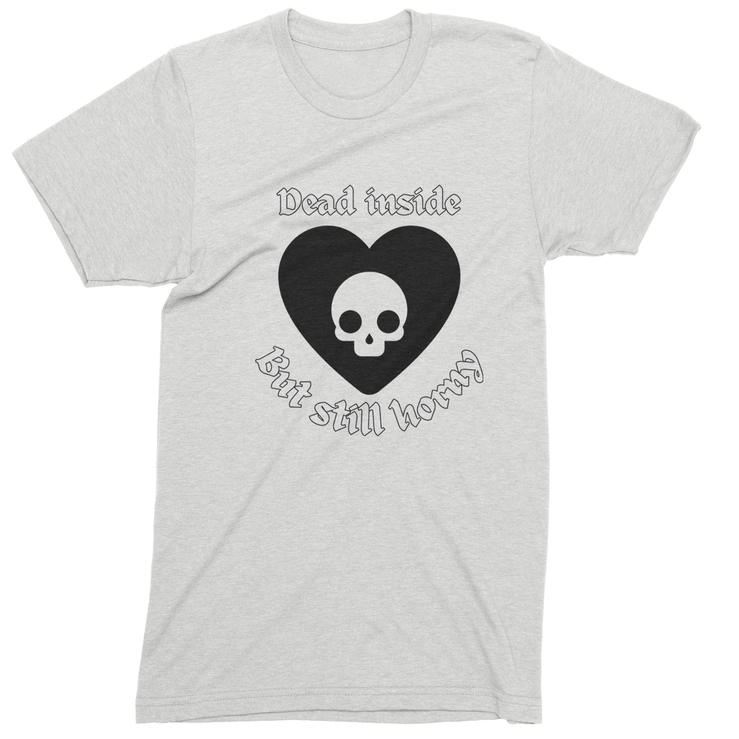 Dead Inside But Still Horny Skull Romantasy Youth-Sized Hoodie White