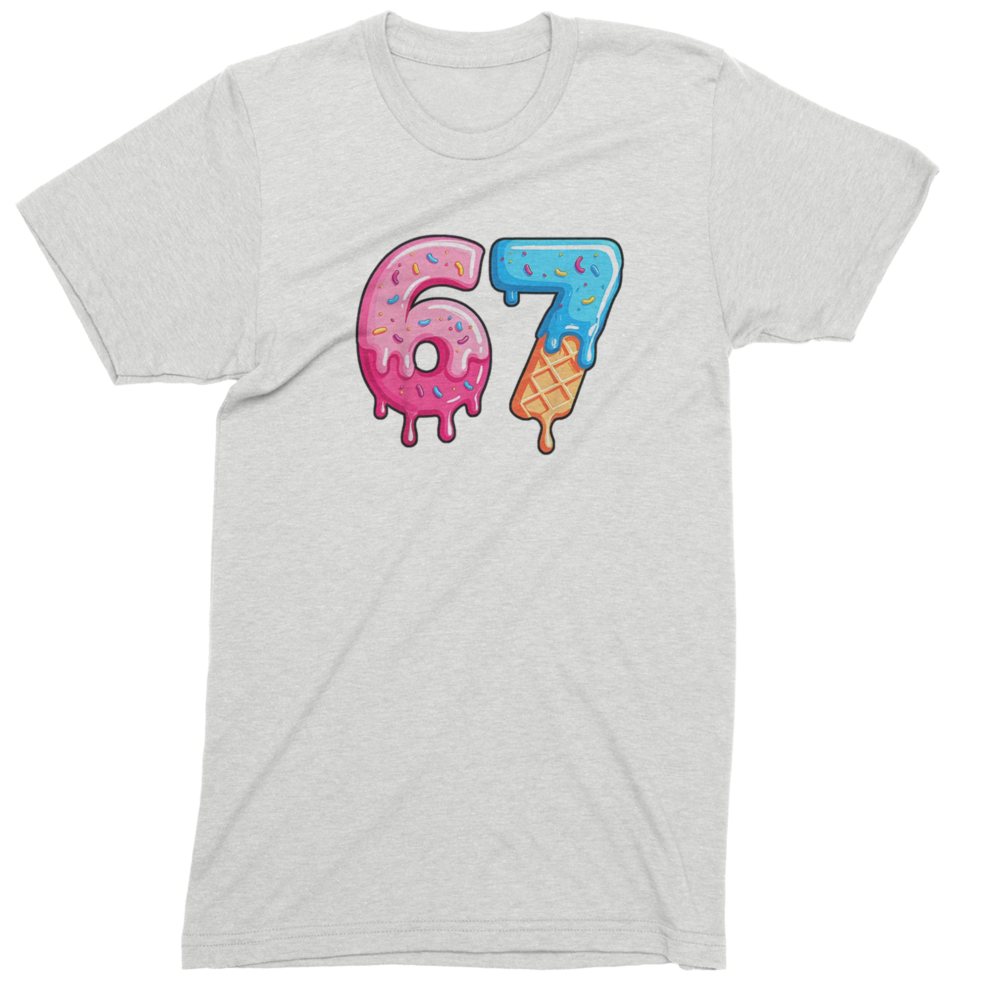 67 Dripping Ice Cream Donut Melt Mens T-shirt White