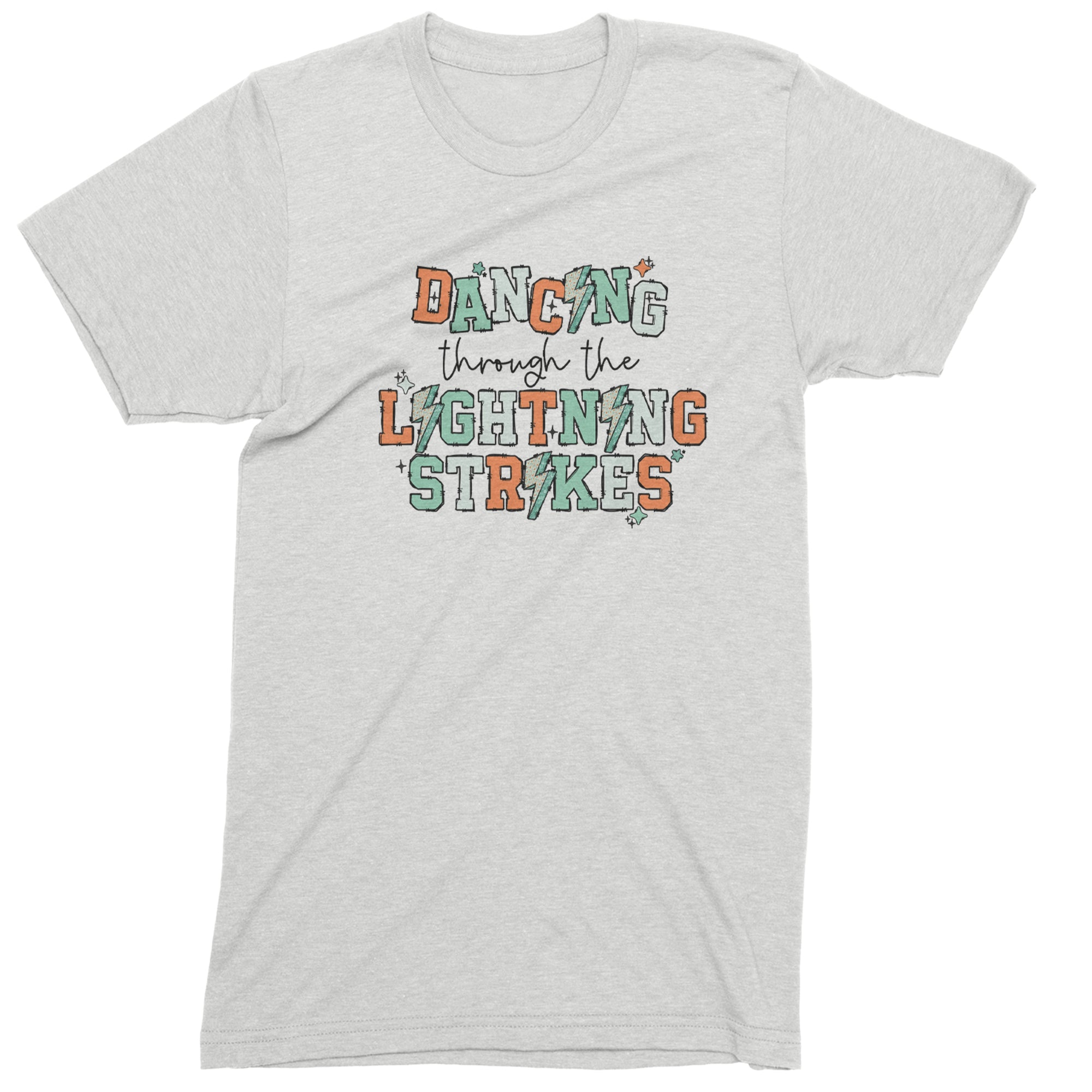 Dancing Through The Lightning Strikes Mens T-shirt White