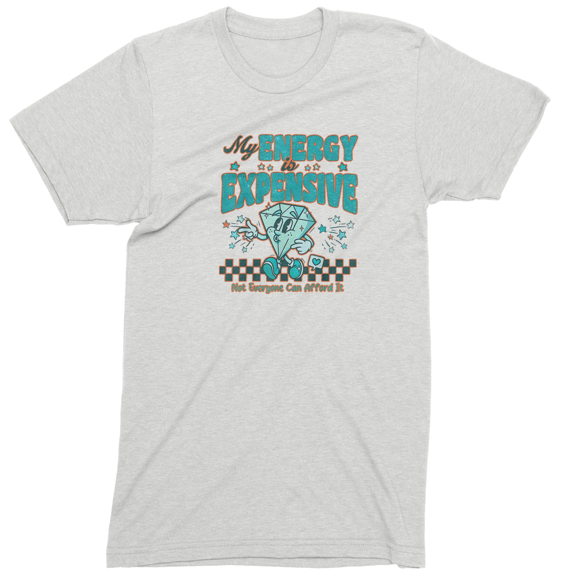 Diamond My Energy Is Expensive Mens T-shirt White