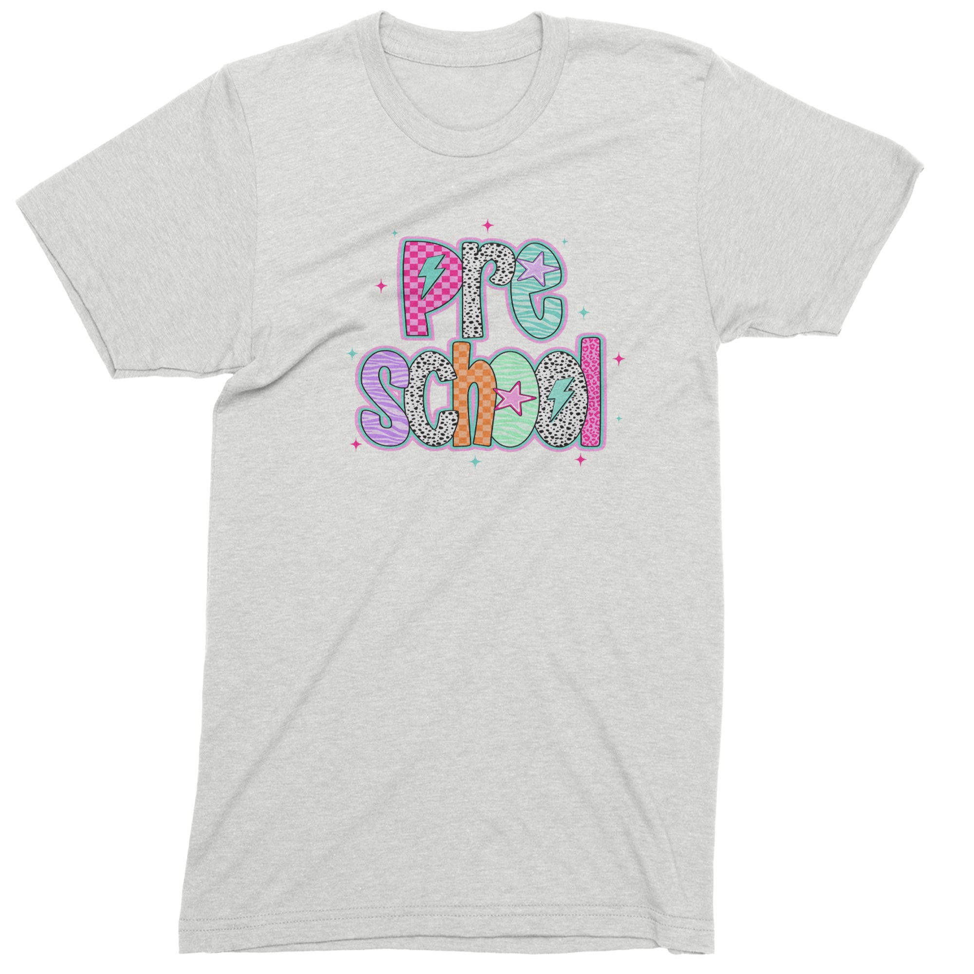 Preschool Power Colorful Back to School Men's T-shirt White