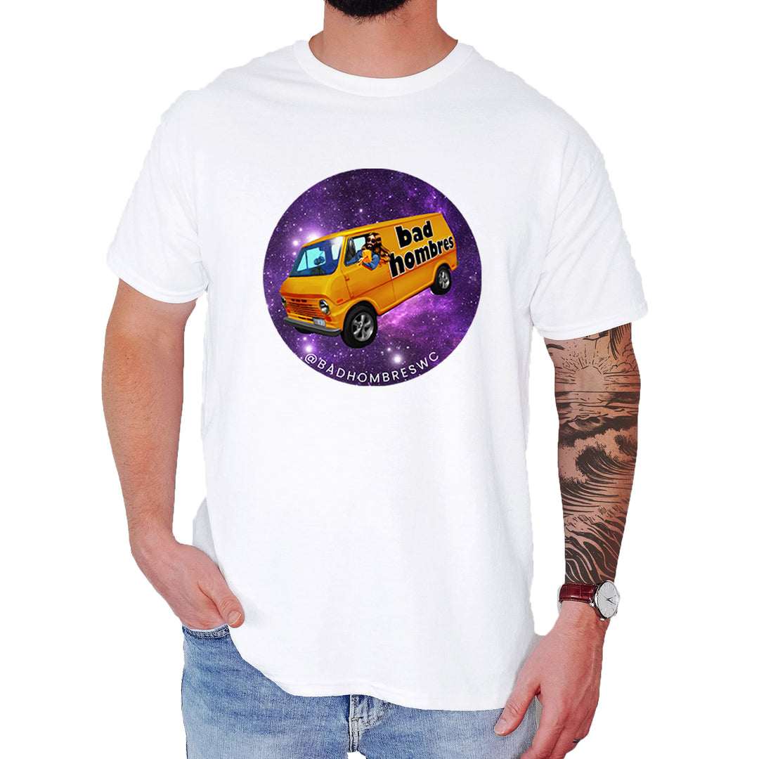 Bad Hombres Space West Chester Band Mens T-shirt White