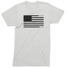 Redacted American Flag Mens T-shirt White