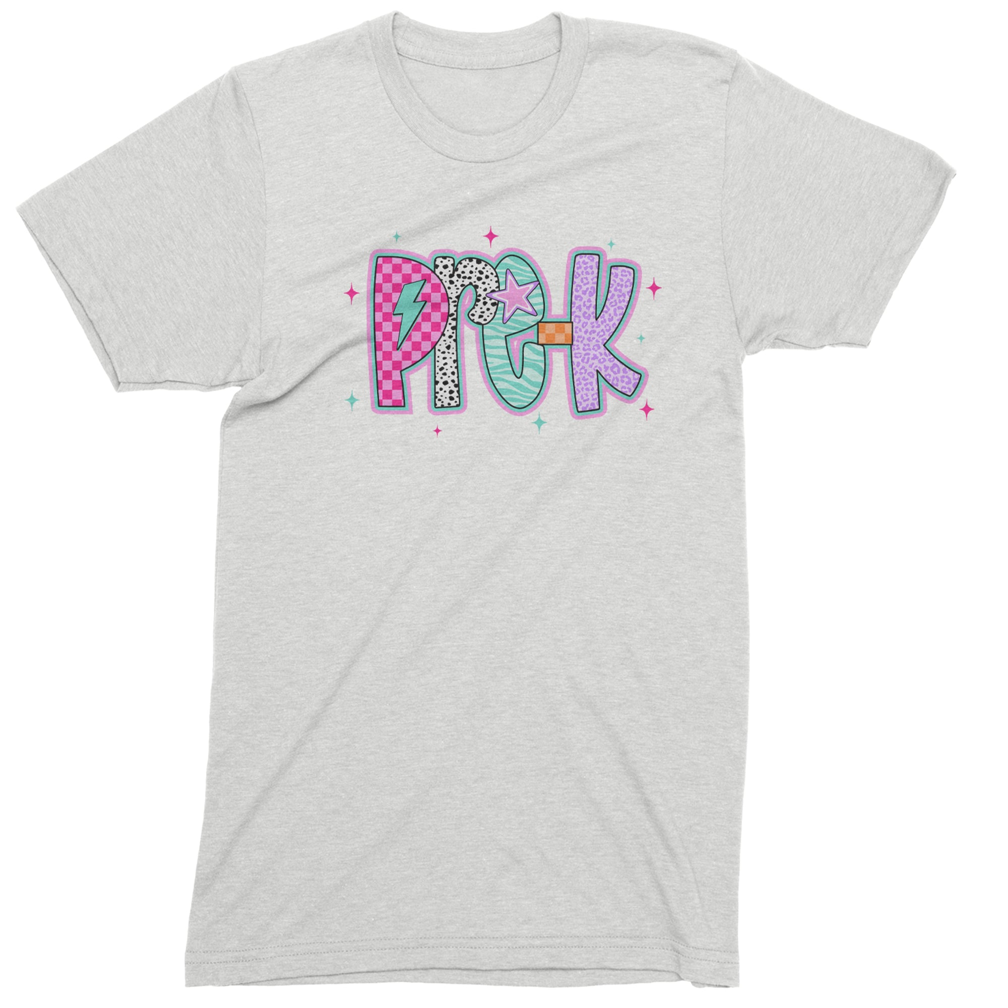 Pre-K Party Time Colorful Back to School Men's T-shirt White