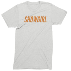 Showgirl Orange Glitter Mens T-shirt White