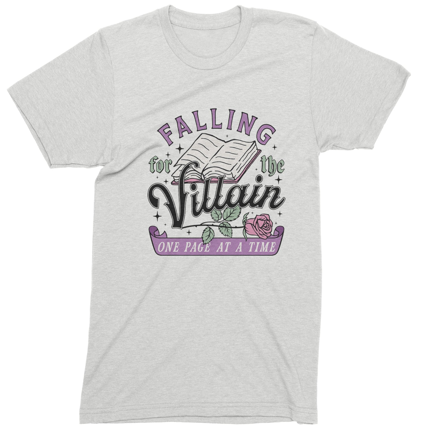 Falling For The Villain One Page At A Time  Mens T-shirt White