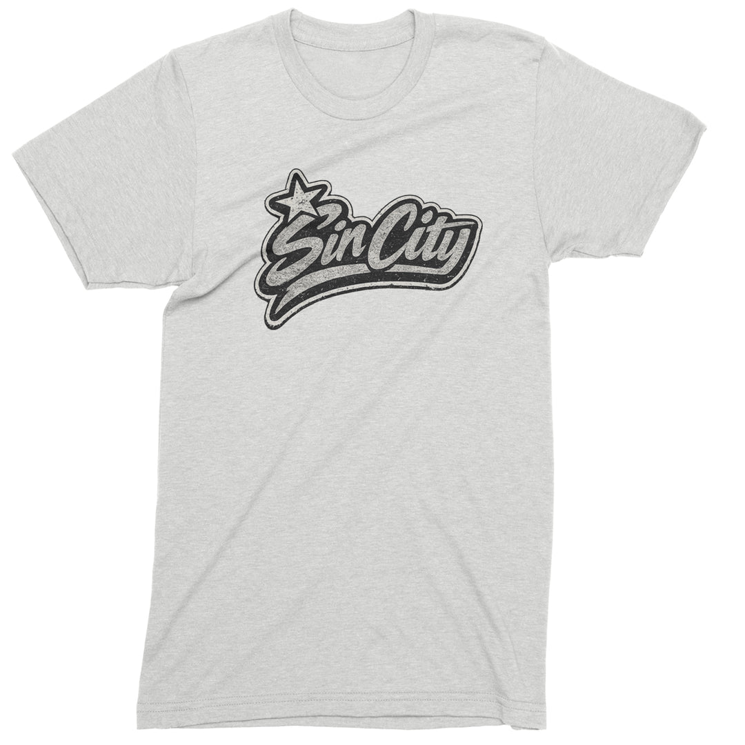 Sin City Vegas Retro Vintage Mens T-shirt White