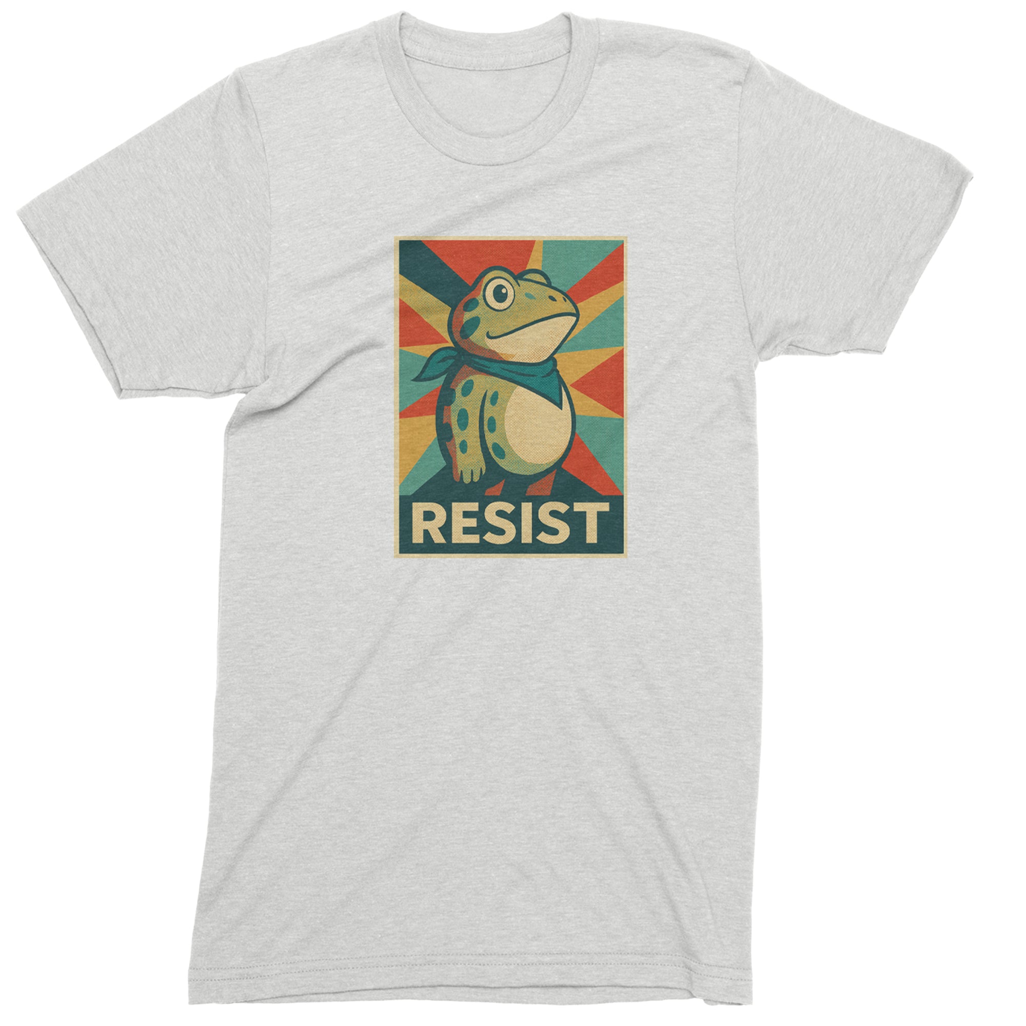 Resist Portland Protest Frog Mens T-shirt White