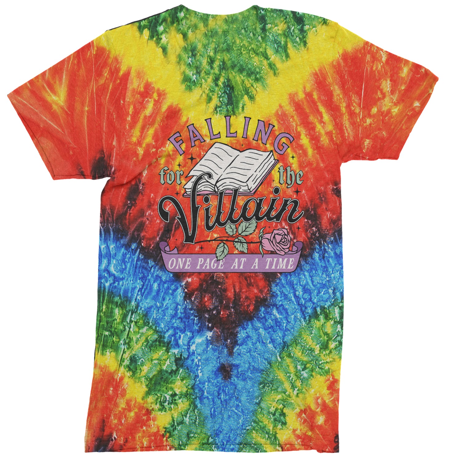 Falling For The Villain One Page At A Time  Mens T-shirt Tie-Dye Woodstock