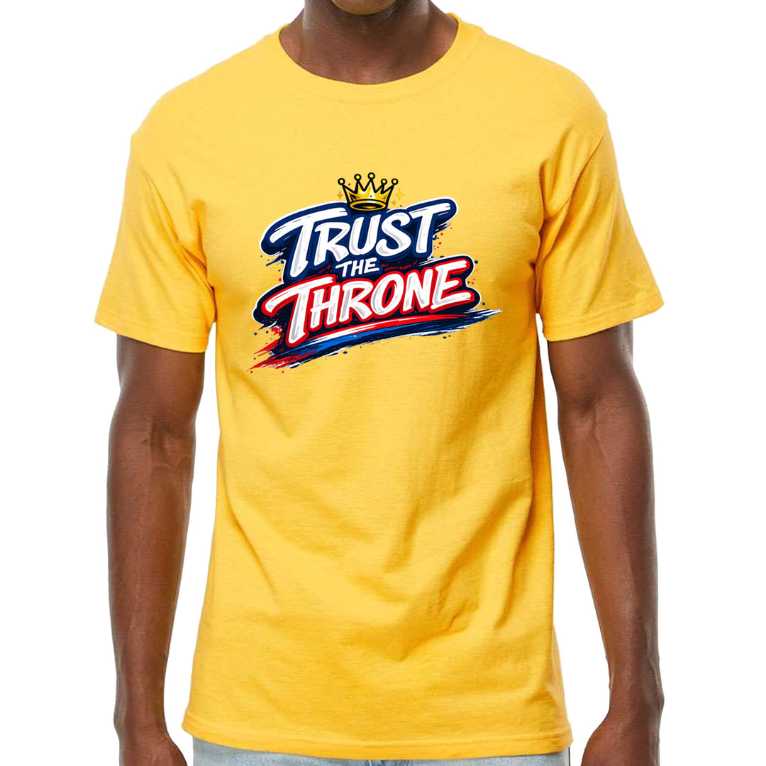 Trust The Throne Crown Philly Hoops Mens T-shirt Yellow