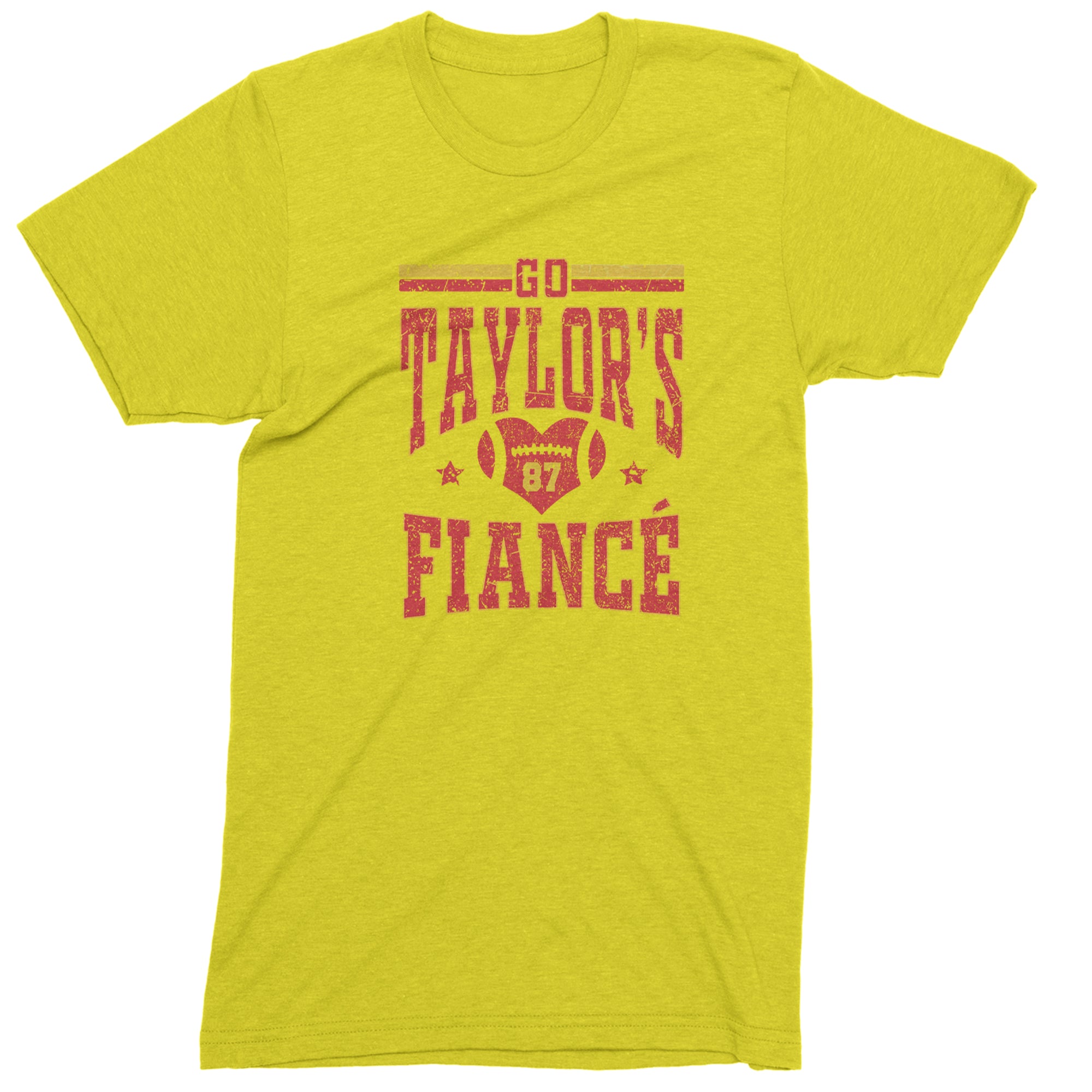 Go Taylor's Fiancé Engagement Game Day Mens T-shirt Yellow