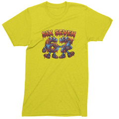 67 Lava Lightning Six Seven Meme Mens T-shirt Yellow