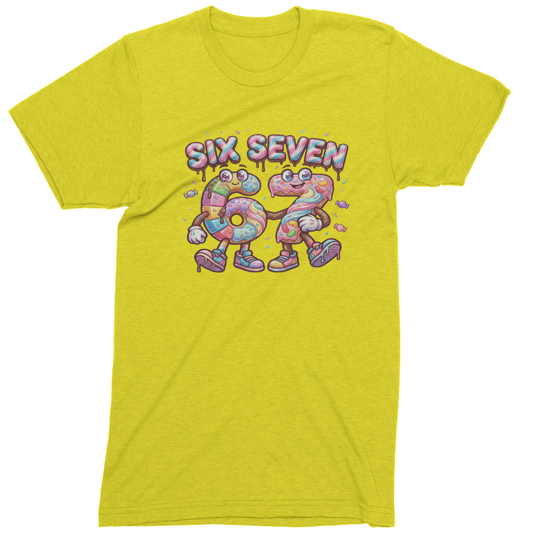 67 Candy Swirl Meme Mens T-shirt Yellow