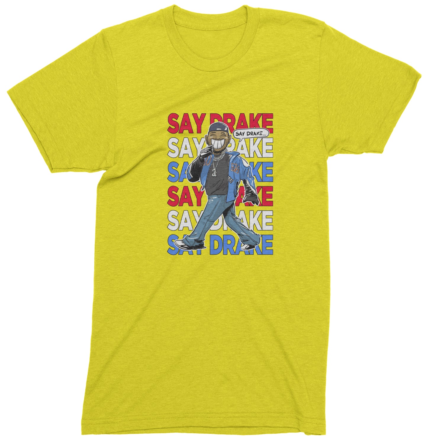 Say Drake Smiling Meme Mustard Men's T-shirt Yellow